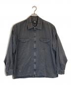 stussyステューシー）の古着「スイングトップ」｜ネイビー