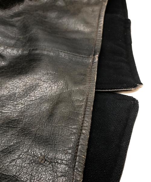 Haga Kvalitet（USED）Haga Kvalitet (USED) Swedish Miliary Leather Coat ブラック サイズ:表記無しの古着・服飾アイテム