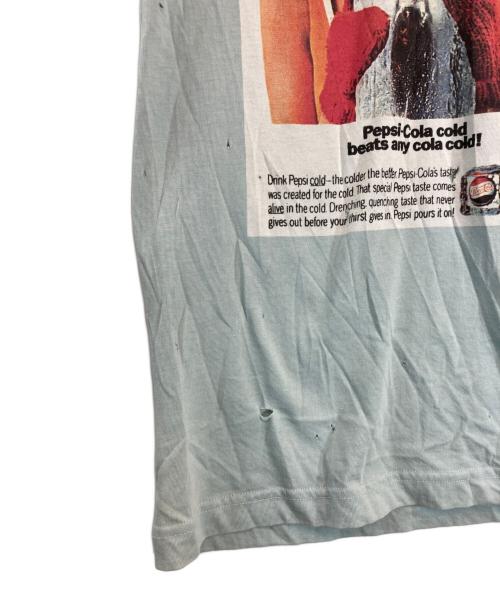 DOLCE & GABBANA（ドルチェ＆ガッバーナ）DOLCE & GABBANA (ドルチェ＆ガッバーナ) ダメージ加工プリントTシャツ ブルー サイズ:46の古着・服飾アイテム
