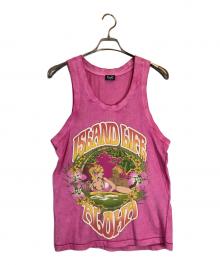DOLCE & GABBANA（ドルチェ＆ガッバーナ）の古着「ISLAND LIFE ALOHA タンクトップ」｜ショッキングピンク