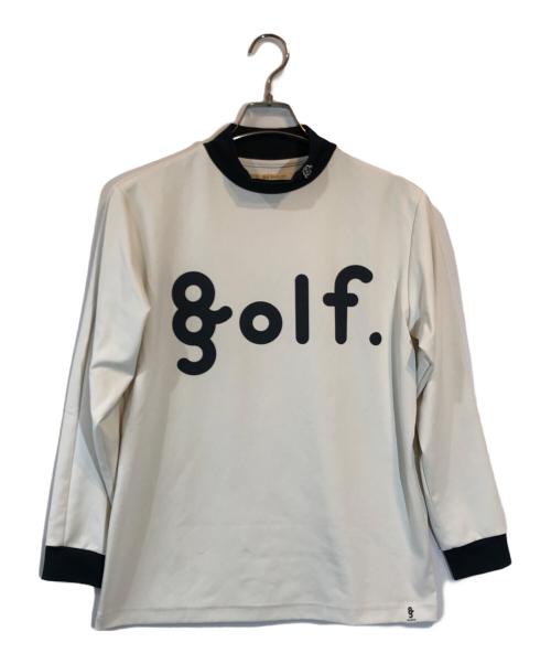 8G SHOOT（エイジシュート）8G SHOOT (エイジシュート) LOGO PRINT MOCK NECK L/S TEE ホワイト サイズ:Sの古着・服飾アイテム