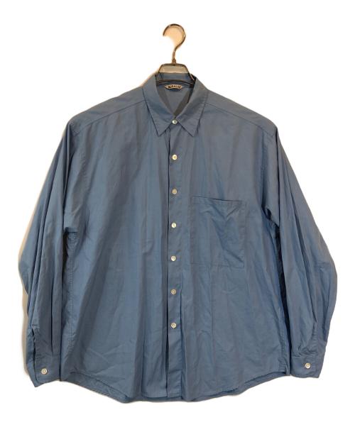 AURALEE（オーラリー）AURALEE (オーラリー) WASHED FINX TWILL BIG SHIRT ブルー サイズ:4の古着・服飾アイテム