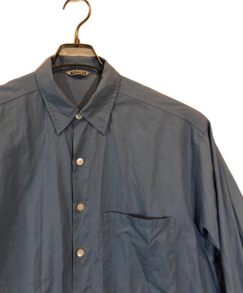AURALEE（オーラリー）AURALEE (オーラリー) WASHED FINX TWILL BIG SHIRT ブルー サイズ:4の古着・服飾アイテム