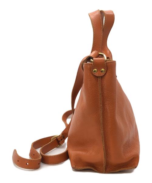 IL BISONTE（イル ビゾンテ）IL BISONTE (イル ビゾンテ) 2WAYレザーショルダーバッグ ブラウンの古着・服飾アイテム