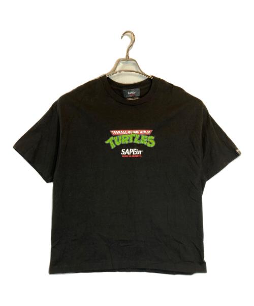SAPEur（サプール）SAPEur (サプール) NINJA TURTLES プリントTシャツ ブラック サイズ:XLの古着・服飾アイテム