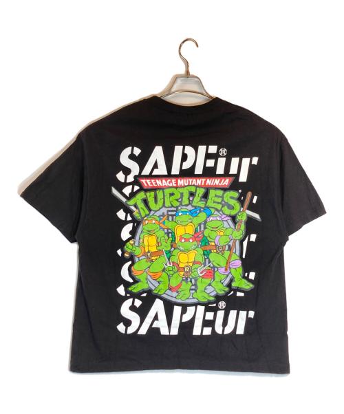 SAPEur（サプール）SAPEur (サプール) NINJA TURTLES プリントTシャツ ブラック サイズ:XLの古着・服飾アイテム