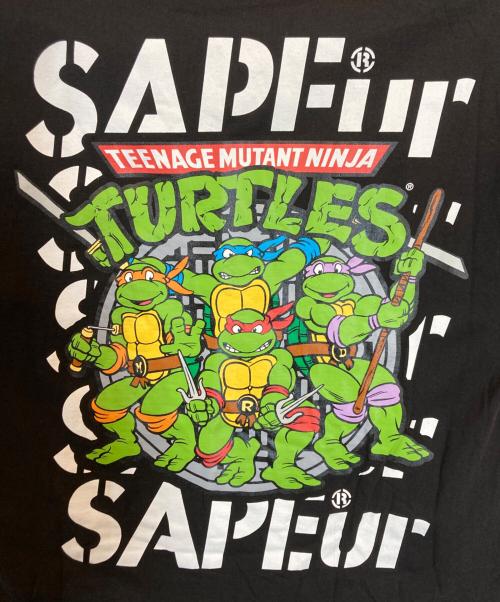 SAPEur（サプール）SAPEur (サプール) NINJA TURTLES プリントTシャツ ブラック サイズ:XLの古着・服飾アイテム
