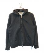 BURBERRYバーバリー）の古着「Clarendon Check Hood Zip Up Hoodie」｜ブラック