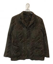 Engineered Garments（エンジニアド ガーメンツ）の古着「総柄ジャガード テーラードジャケット」｜オリーブ