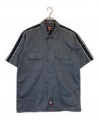SUPREME×Dickiesシュプリーム×ディッキーズ）の古着「STRIPE S/S WORK SHIRT」｜グレー