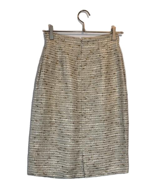 Christian Dior（クリスチャン ディオール）Christian Dior (クリスチャン ディオール) ツイードフリルセットアップ アイボリー サイズ:SIZE Mの古着・服飾アイテム