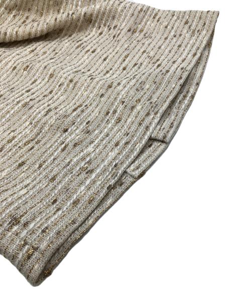 Christian Dior（クリスチャン ディオール）Christian Dior (クリスチャン ディオール) ツイードフリルセットアップ アイボリー サイズ:SIZE Mの古着・服飾アイテム