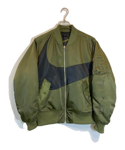 NIKE（ナイキ）NIKE (ナイキ) AS M NSW SYNFL SWOOSH BOMBER グリーン×ブラック サイズ:Mの古着・服飾アイテム