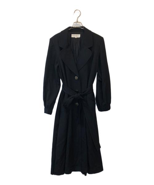 Yves Saint Laurent（イヴサンローラン）Yves Saint Laurent (イヴサンローラン) ギャザースリーブウールコート ブラック サイズ:３６の古着・服飾アイテム