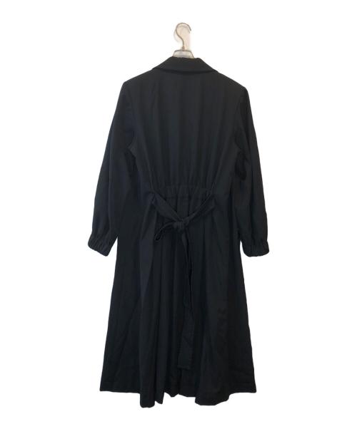 Yves Saint Laurent（イヴサンローラン）Yves Saint Laurent (イヴサンローラン) ギャザースリーブウールコート ブラック サイズ:３６の古着・服飾アイテム