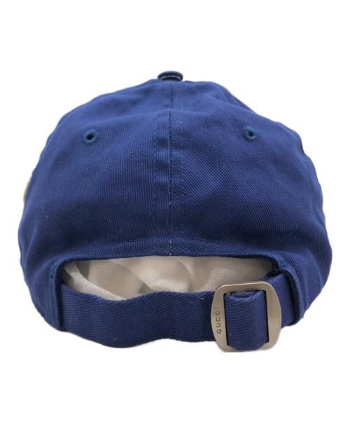 GUCCI（グッチ）GUCCI (グッチ) New Era (ニューエラ) NYバタフライベースボールキャップ ブルー サイズ:SIZE 57-61cmの古着・服飾アイテム