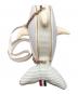 中古・古着 Thom Browne (トムブラウン) MINI DOLPHIN PASTEL STRIPED LEATHER CROSSBODY BAG ホワイト：50000円