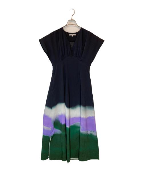 UN3D.（アンスリード）UN3D. (アンスリード) グラデーションプリントワンピース ブラック サイズ:SIZE 36の古着・服飾アイテム