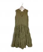 merletteマーレット）の古着「スモックドレス」｜オリーブ