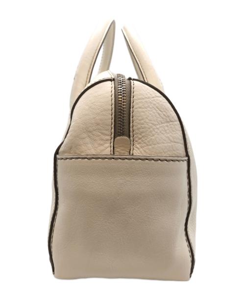 HIROFU（ヒロフ）HIROFU (ヒロフ) Hロゴハンドバッグ ホワイトの古着・服飾アイテム