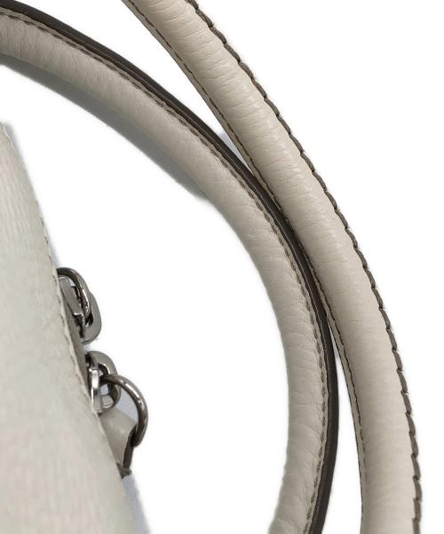 HIROFU（ヒロフ）HIROFU (ヒロフ) Hロゴハンドバッグ ホワイトの古着・服飾アイテム