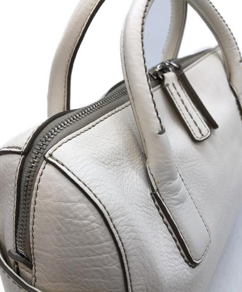 HIROFU（ヒロフ）HIROFU (ヒロフ) Hロゴハンドバッグ ホワイトの古着・服飾アイテム