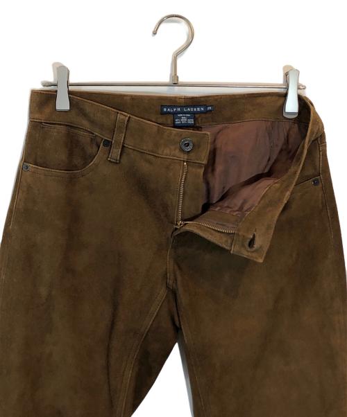 RALPH LAUREN（ラルフローレン）RALPH LAUREN (ラルフローレン) スウェードパンツ ブラウン サイズ:SIZE 29の古着・服飾アイテム