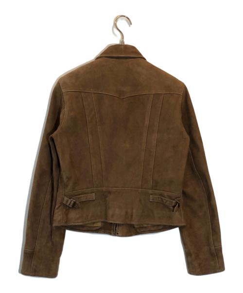 RALPH LAUREN（ラルフローレン）RALPH LAUREN (ラルフローレン) ジップアップ スウェードジャケット ブラウン サイズ:SIZE 11の古着・服飾アイテム