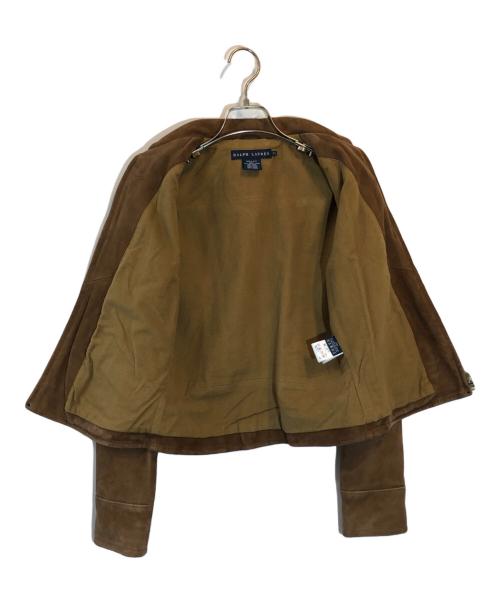 RALPH LAUREN（ラルフローレン）RALPH LAUREN (ラルフローレン) ジップアップ スウェードジャケット ブラウン サイズ:SIZE 11の古着・服飾アイテム