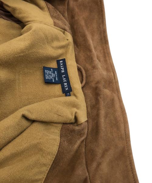 RALPH LAUREN（ラルフローレン）RALPH LAUREN (ラルフローレン) ジップアップ スウェードジャケット ブラウン サイズ:SIZE 11の古着・服飾アイテム