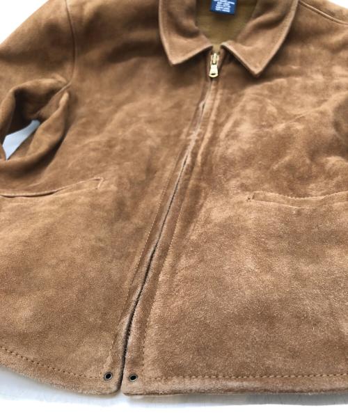 RALPH LAUREN（ラルフローレン）RALPH LAUREN (ラルフローレン) ジップアップ スウェードジャケット ブラウン サイズ:SIZE 11の古着・服飾アイテム