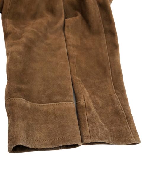 RALPH LAUREN（ラルフローレン）RALPH LAUREN (ラルフローレン) ジップアップ スウェードジャケット ブラウン サイズ:SIZE 11の古着・服飾アイテム