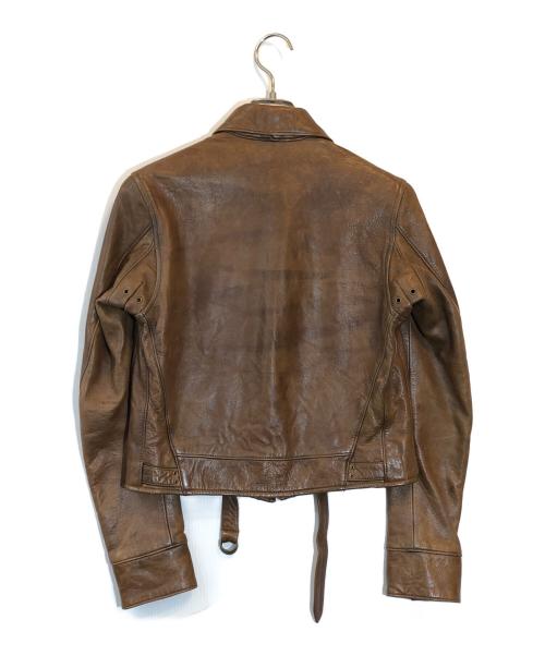 RALPH LAUREN（ラルフローレン）RALPH LAUREN (ラルフローレン) レザーショートジャケット ブラウン サイズ:SIZE 9の古着・服飾アイテム