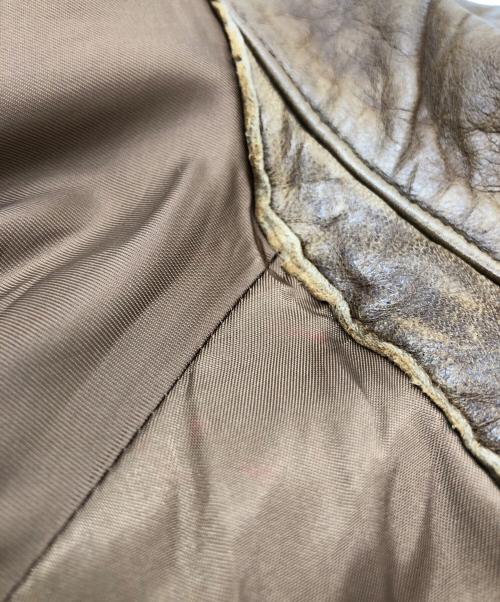 RALPH LAUREN（ラルフローレン）RALPH LAUREN (ラルフローレン) レザーショートジャケット ブラウン サイズ:SIZE 9の古着・服飾アイテム