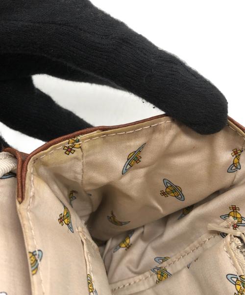 Vivienne Westwood（ヴィヴィアンウエストウッド）Vivienne Westwood (ヴィヴィアンウエストウッド) レザーミニハンドバッグ ブラウンの古着・服飾アイテム