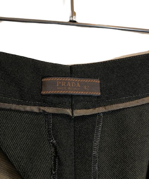 PRADA（プラダ）PRADA (プラダ) ストレッチウール パンツ ブラウン サイズ:42の古着・服飾アイテム