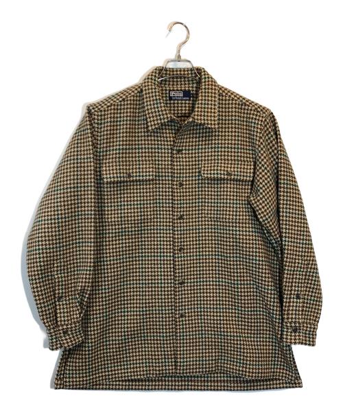 POLO RALPH LAUREN（ポロ・ラルフローレン）POLO RALPH LAUREN (ポロ・ラルフローレン) ガンクラブチェックCPOシャツジャケット ブラウン サイズ:SIZE Lの古着・服飾アイテム