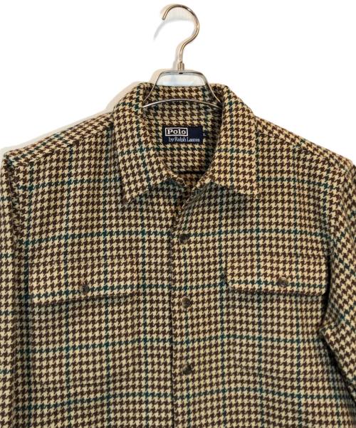 POLO RALPH LAUREN（ポロ・ラルフローレン）POLO RALPH LAUREN (ポロ・ラルフローレン) ガンクラブチェックCPOシャツジャケット ブラウン サイズ:SIZE Lの古着・服飾アイテム