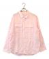 MIESROHE（ミースロエ）の古着「ストライプとろみポケットシャツ」｜ピンク