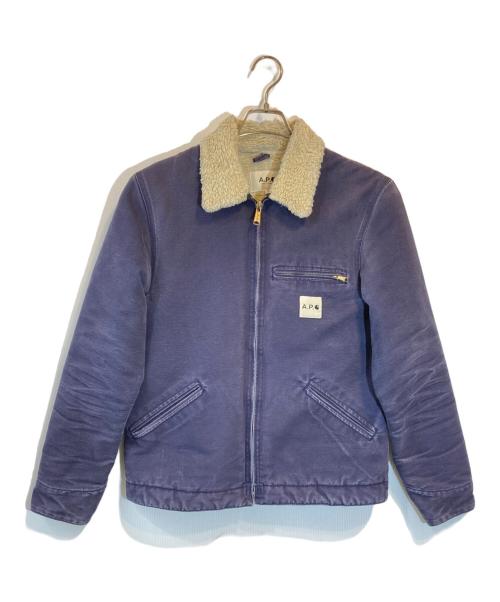 CarHartt（カーハート）CarHartt (カーハート) A.P.C. (アーペーセー) 裏ボアダック地ジャケット ネイビー サイズ:SIZE Mの古着・服飾アイテム