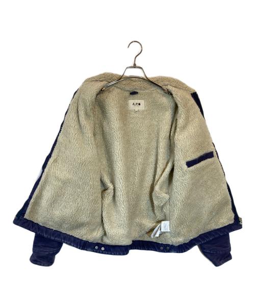 CarHartt（カーハート）CarHartt (カーハート) A.P.C. (アーペーセー) 裏ボアダック地ジャケット ネイビー サイズ:SIZE Mの古着・服飾アイテム
