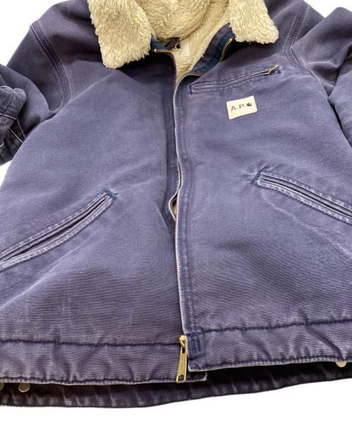 CarHartt（カーハート）CarHartt (カーハート) A.P.C. (アーペーセー) 裏ボアダック地ジャケット ネイビー サイズ:SIZE Mの古着・服飾アイテム
