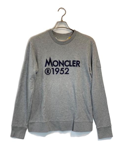 MONCLER（モンクレール）MONCLER (モンクレール) ロゴ刺繍スウェット グレー サイズ:SIZE Mの古着・服飾アイテム