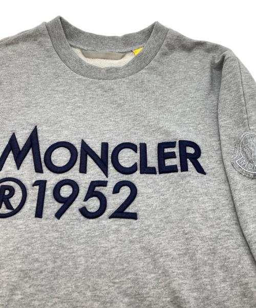 MONCLER（モンクレール）MONCLER (モンクレール) ロゴ刺繍スウェット グレー サイズ:SIZE Mの古着・服飾アイテム