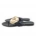 CHANEL (シャネル) カメリア トングサンダル ブラック サイズ:SIZE 37：12000円