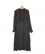 journal standard luxeジャーナルスタンダード ラックス）の古着「ドットスタンドワンピース」｜ブラック