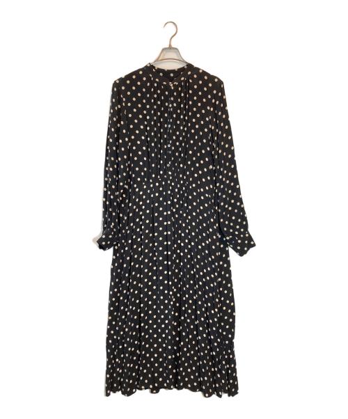 journal standard luxe（ジャーナルスタンダード ラックス）journal standard luxe (ジャーナルスタンダード ラックス) ドットスタンドワンピース ブラック サイズ:不明の古着・服飾アイテム