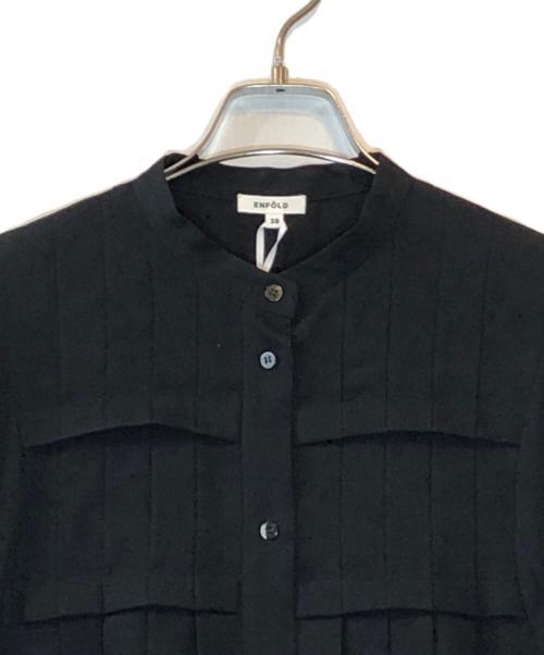 ENFOLD（エンフォルド）ENFOLD (エンフォルド) HALF SLEEVE SHIRT ブラック サイズ:38の古着・服飾アイテム