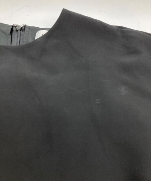 ENFOLD（エンフォルド）ENFOLD (エンフォルド) ジョーゼットノーカラーレイヤードAラインブラウス ブラック サイズ:SIZE Mの古着・服飾アイテム