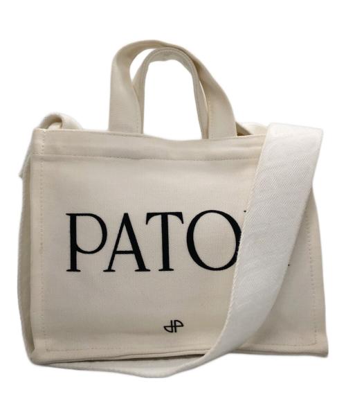 patou（パトゥ）patou (パトゥ) オーガニックコットン スモール パトゥ キャンバストート ホワイトの古着・服飾アイテム